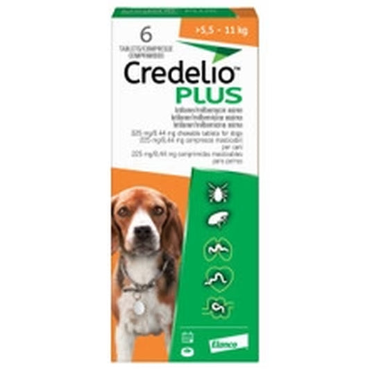 Credelio plus 225Mg / 8.44Mg Chewable Tablets for Dogs (6 Pack)